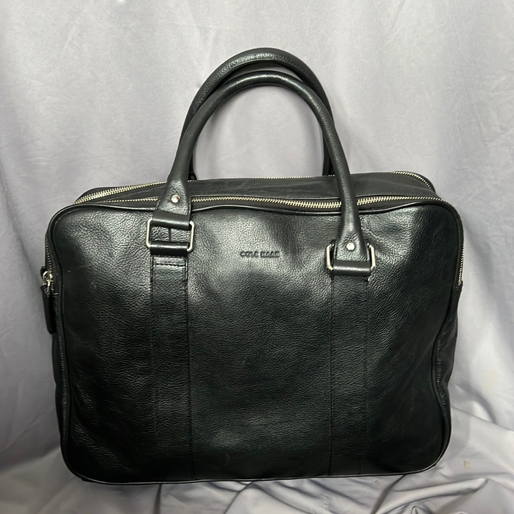 Cole Haan Black Leather laptop bag.  Great condition!